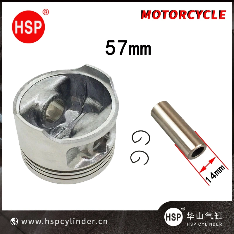 Motorcycle 57 mm Piston 14 mm Pin Ring Set Kit Assembly For Haojue Suzuki EN125 HJ125 EN HJ 125 125cc Engine Spare Parts