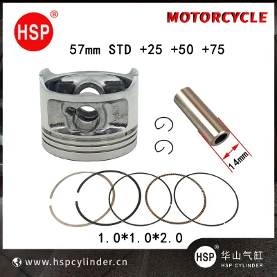 Moto 57mm Piston 14mm Pin Ring Set Kit Assemblage Pour Haojue Suzuki EN125 HJ125 EN HJ 125 125cc Moteur Pièces De Rechange